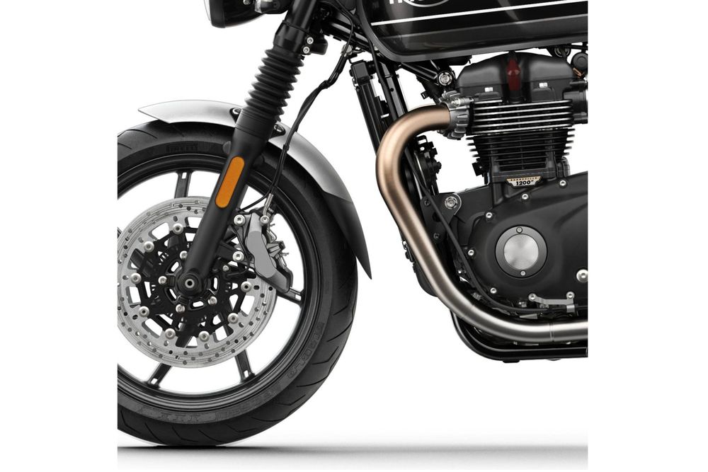 PUIG 21257N Verlängerung des vorderen Schutzblechs  passend fuer TRIUMPH SPEED TWIN 1200 Schwarz