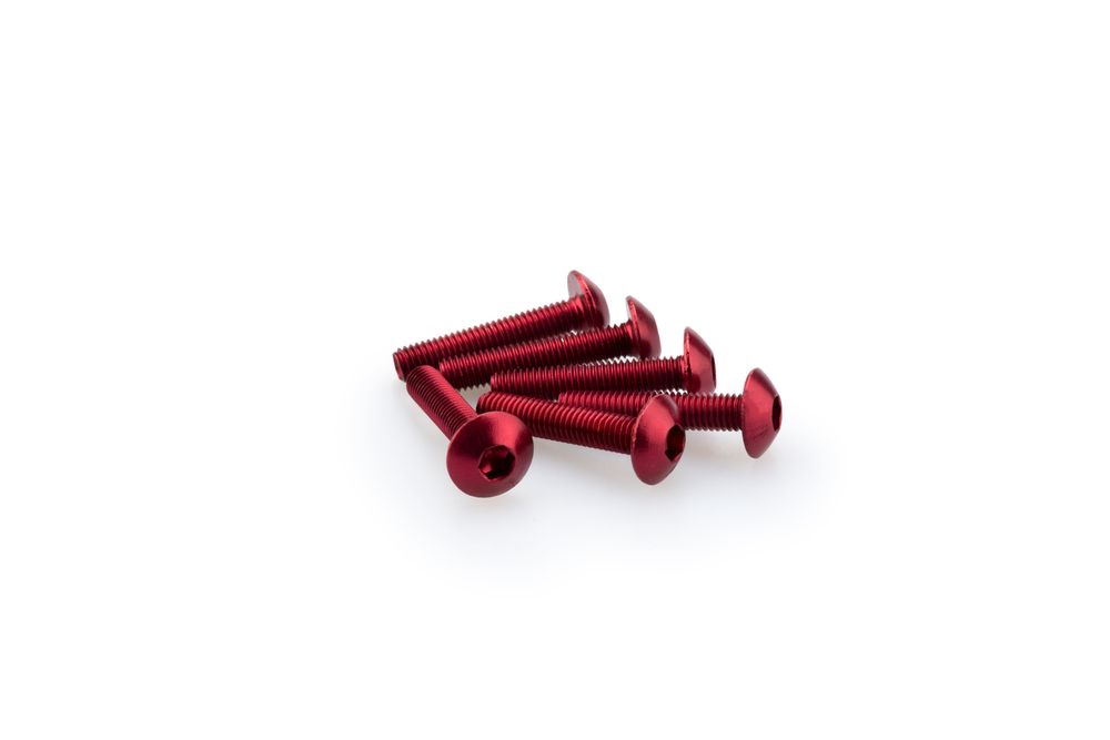 PUIG 0610R Muttern aus Anodisierten Aluminium  passend fuer UNIVERSAL UNIVERSAL Rot