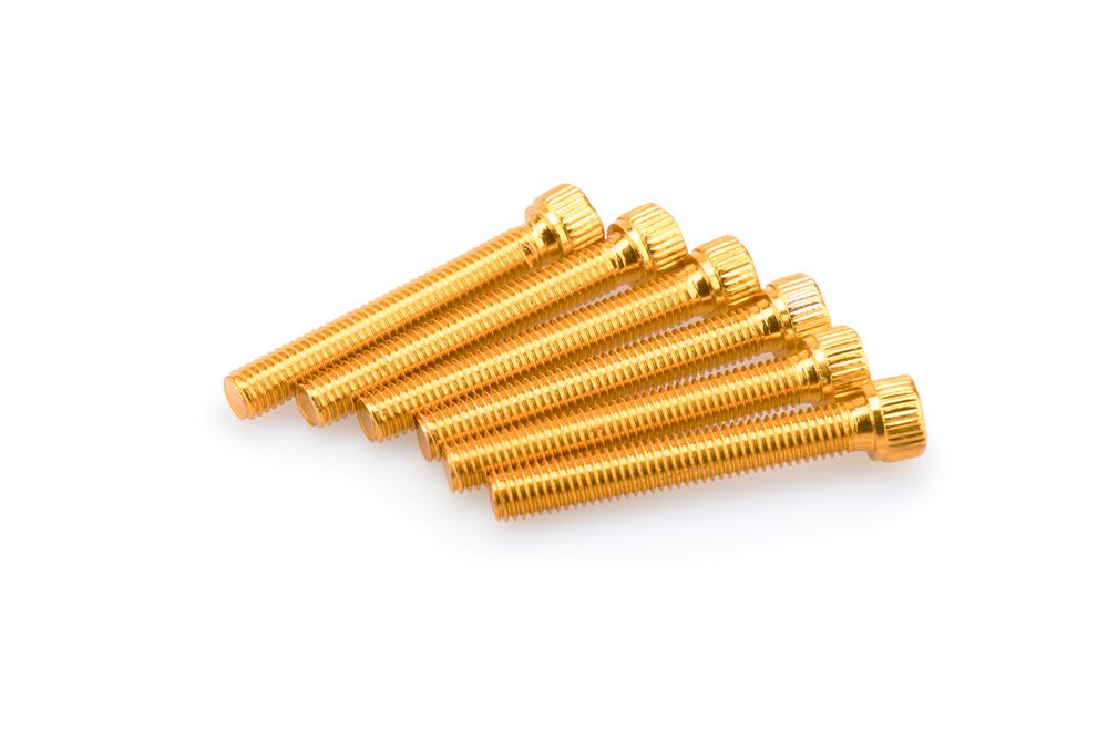 PUIG 0540G Muttern aus Anodisierten Aluminium  passend fuer UNIVERSAL UNIVERSAL Gelb
