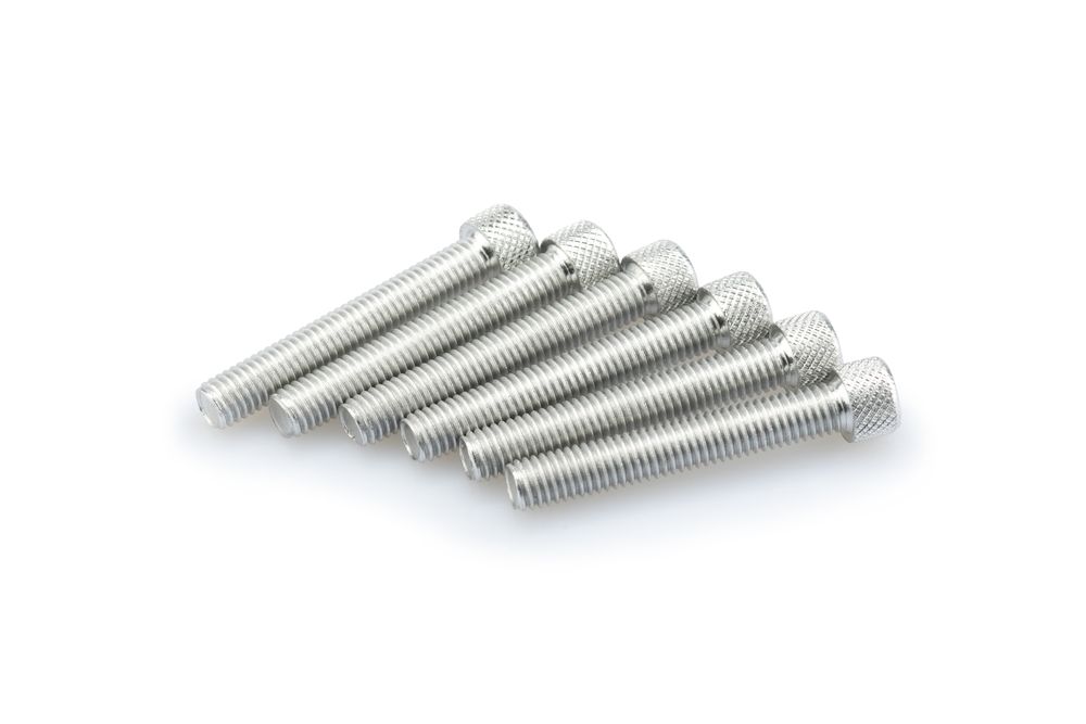 PUIG 0524P Muttern aus Anodisierten Aluminium  passend fuer UNIVERSAL UNIVERSAL Silber