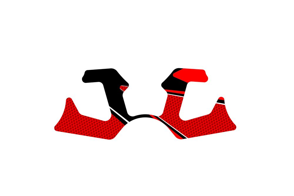 PUIG 7586R Radikal Yoke Protector  passend fuer YAMAHA YZF-R125 Rot