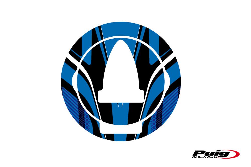 PUIG 6296A Tankdeckelabdeckungen Radikal  passend fuer APRILIA RS125 Blau