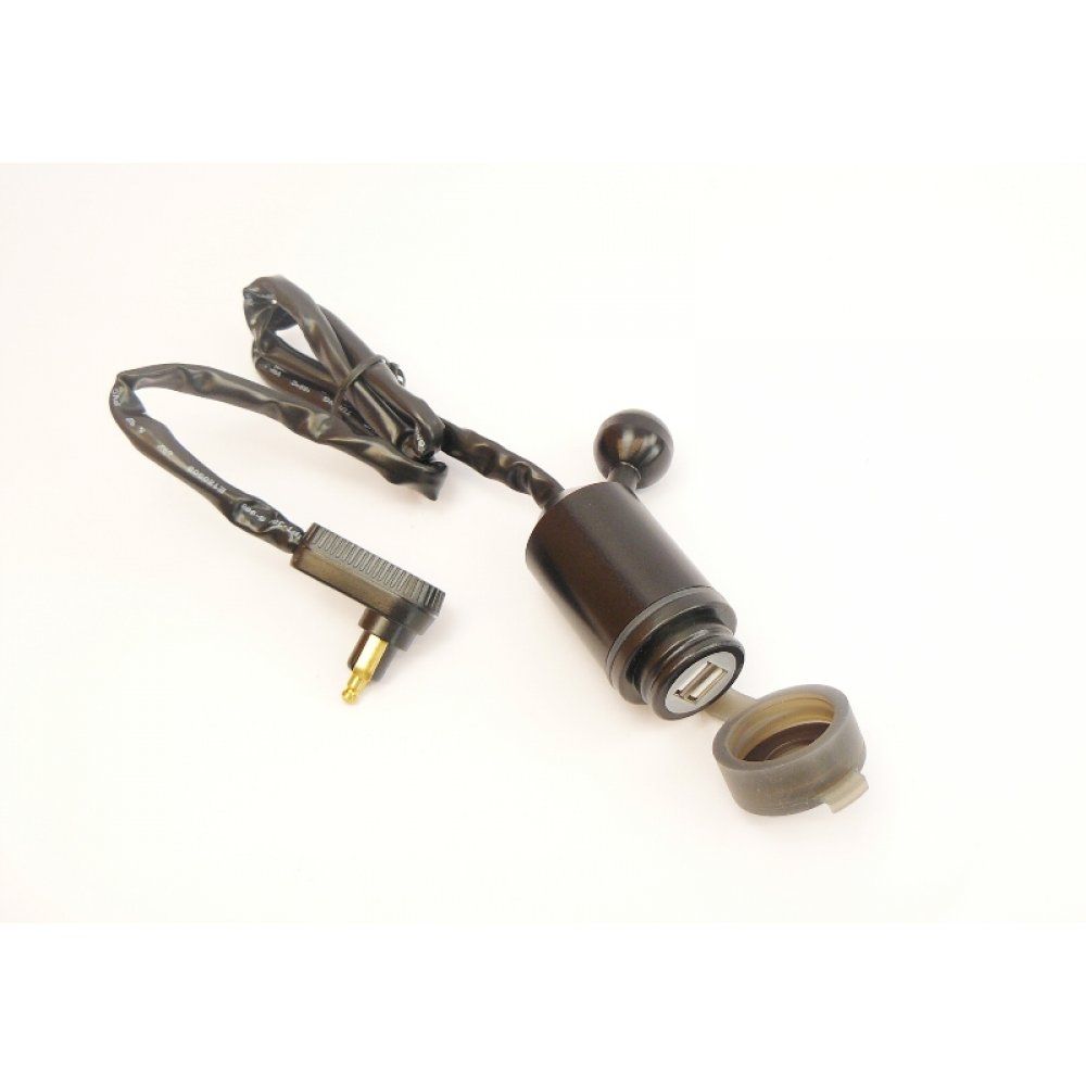 RA Stv-DoseUSB Alu Dose Kugelflex® mit Doppel USBSteckdose / Stromversorung