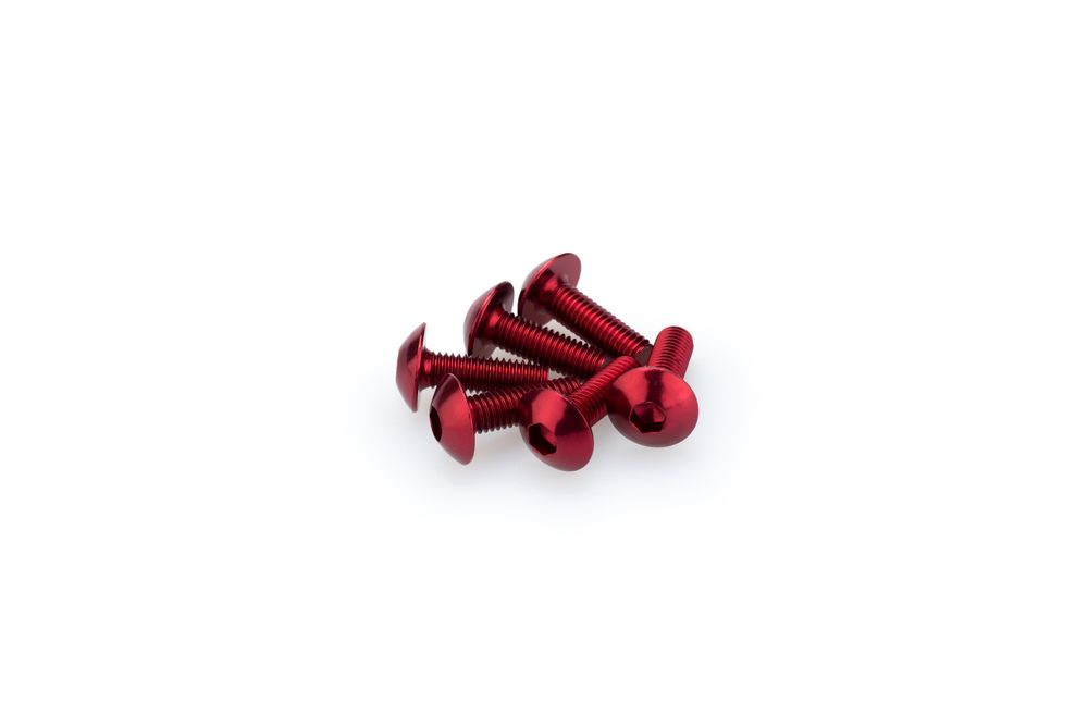PUIG 0543R Muttern aus Anodisierten Aluminium  passend fuer UNIVERSAL UNIVERSAL Rot