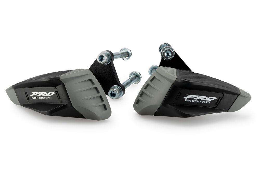 PUIG 21666N Sturzpads PRO 2.0  passend fuer HONDA XL750 TRANSALP Schwarz