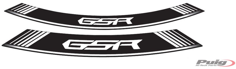 PUIG 5989B Rim Strips Specials  passend fuer SUZUKI GSR600 Weiss