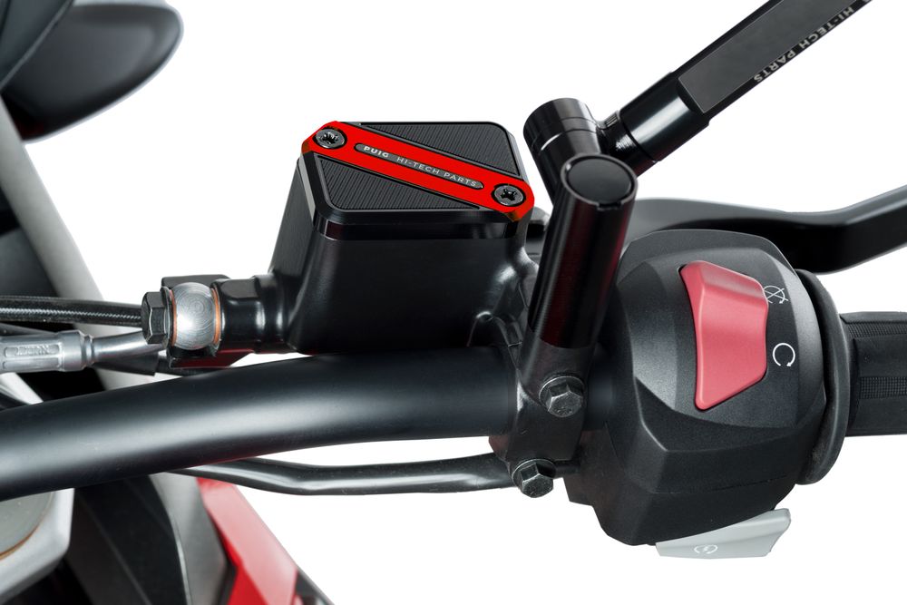 PUIG 9612R Vorderer Bremsflüssigkeitsbehälterdeckel  passend fuer BMW G310R Rot