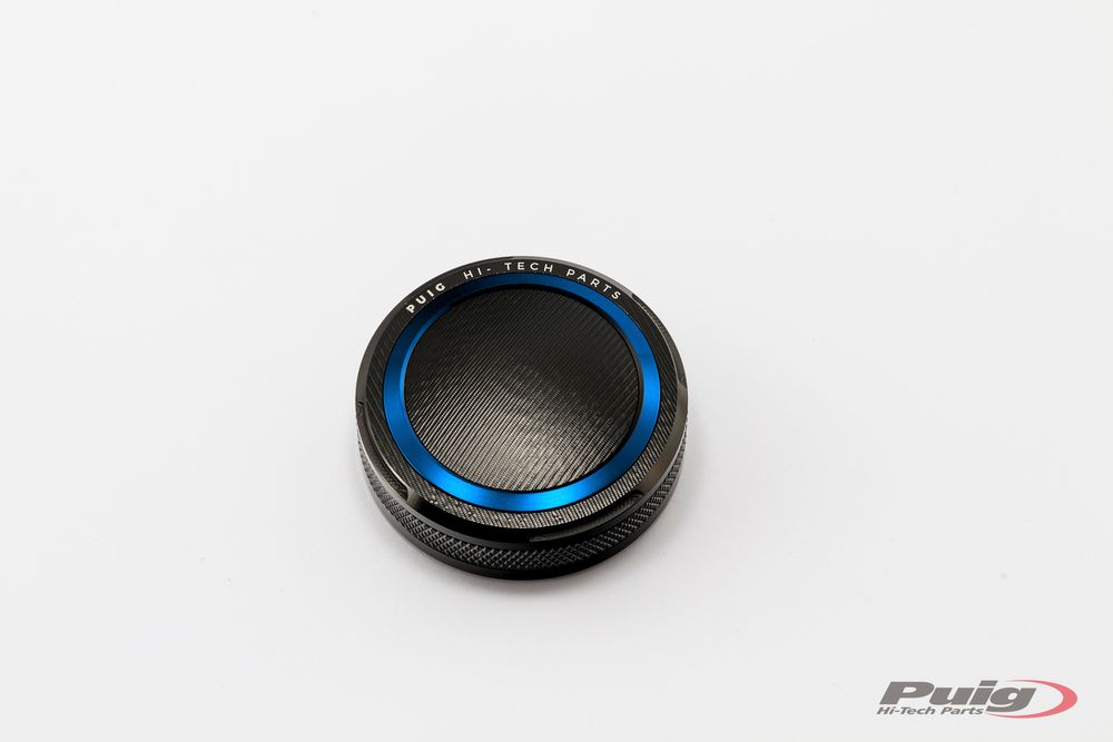 PUIG 9264A Vorderer Bremsflüssigkeitsbehälterdeckel  passend fuer SUZUKI GSX-R750 Blau
