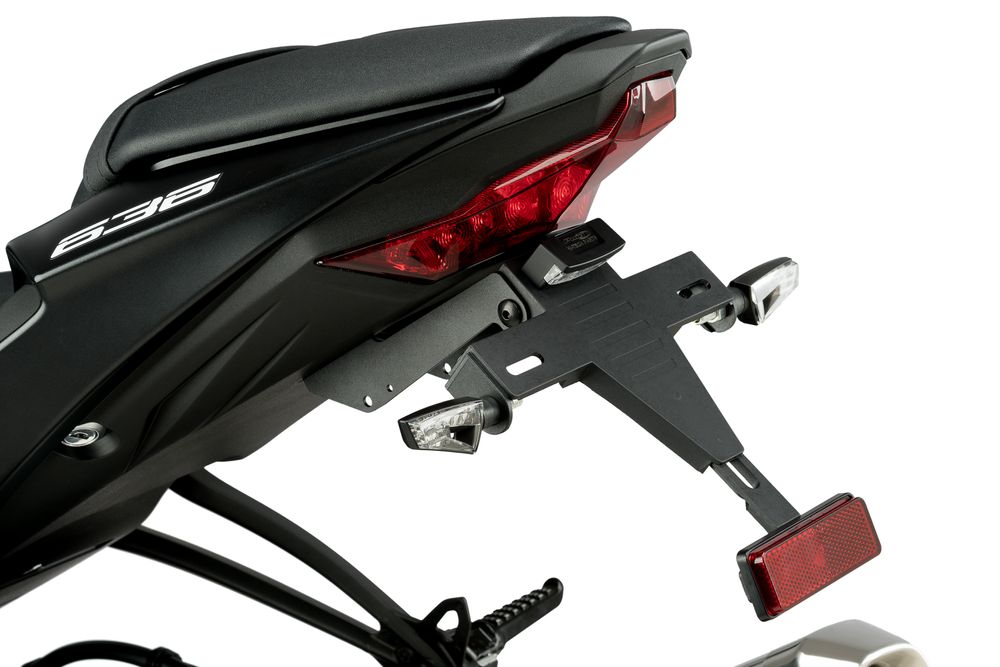PUIG 3180N Kennzeichenhalters  passend fuer KAWASAKI ZX-6R NINJA Schwarz