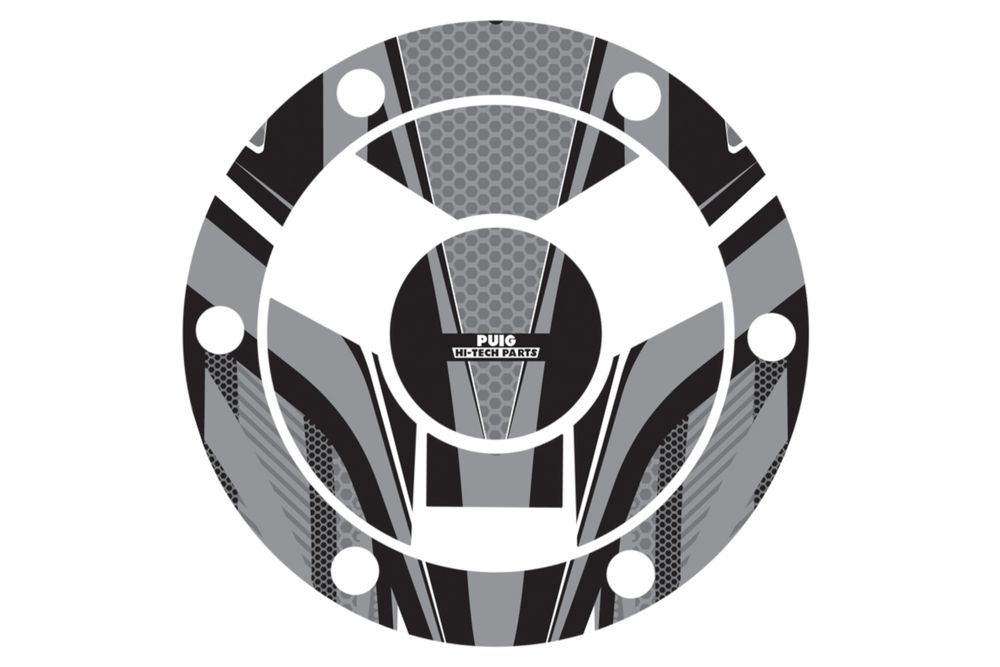 PUIG 9053U Tankdeckelabdeckungen Radikal  passend fuer TRIUMPH SPEED TRIPLE 1050 R Grau