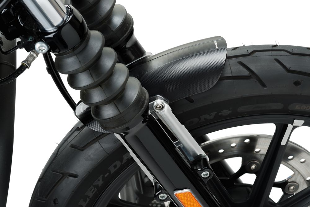 PUIG 9992N Vorderer Kotflügel dicken Aluminiumblech  passend fuer HARLEY DAVIDSON SPORTSTER 883 IRON XL883N Schwarz