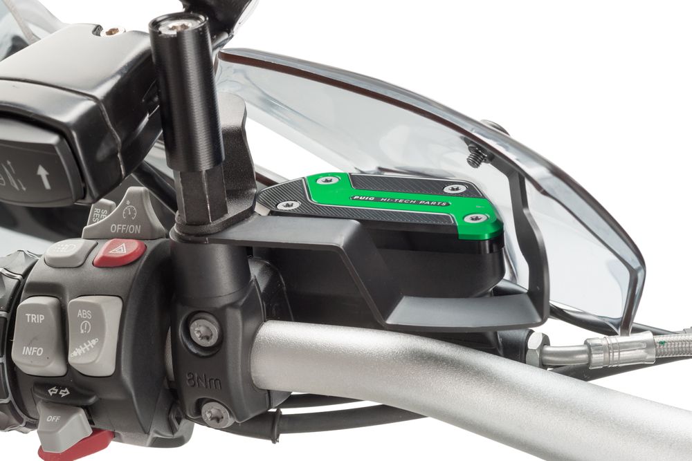 PUIG 9273V Vorderer Bremsflüssigkeitsbehälterdeckel  passend fuer BMW R1200GS Grün