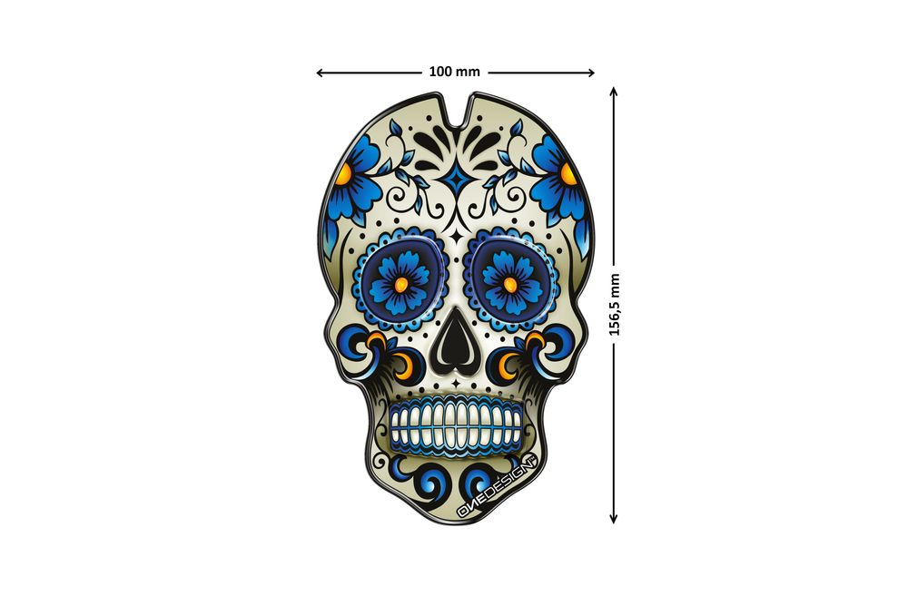 PUIG 3673A Skull Tankprotektor   passend fuer HONDA NT650V DEAUVILLE Blau