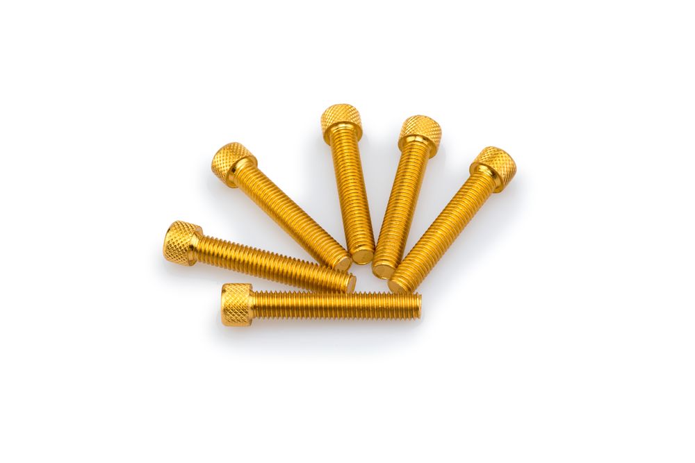 PUIG 0516G Muttern aus Anodisierten Aluminium  passend fuer UNIVERSAL UNIVERSAL Gelb