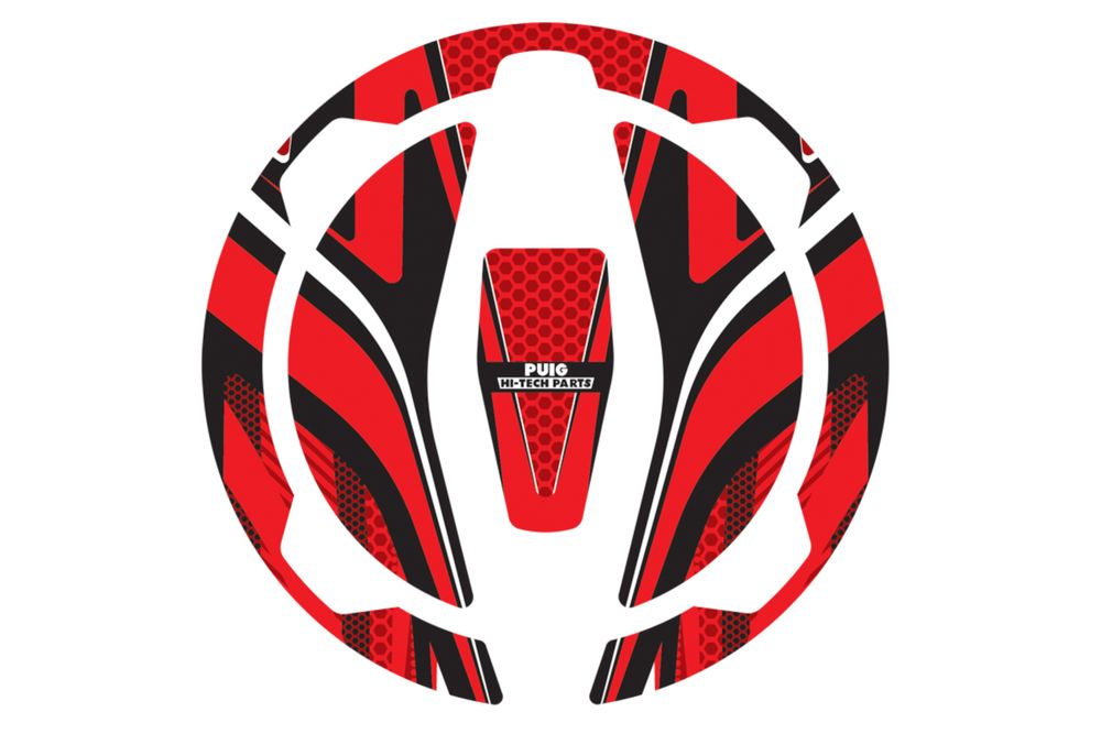 PUIG 9362R Tankdeckelabdeckungen Radikal  passend fuer KAWASAKI VERSYS-X 300 Rot
