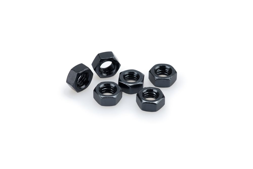 PUIG 0863N Muttern aus Anodisierten Aluminium  passend fuer UNIVERSAL UNIVERSAL Schwarz
