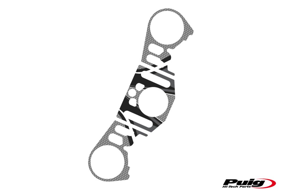 PUIG 6923U Radikal Yoke Protector  passend fuer YAMAHA YZF-R1 Grau