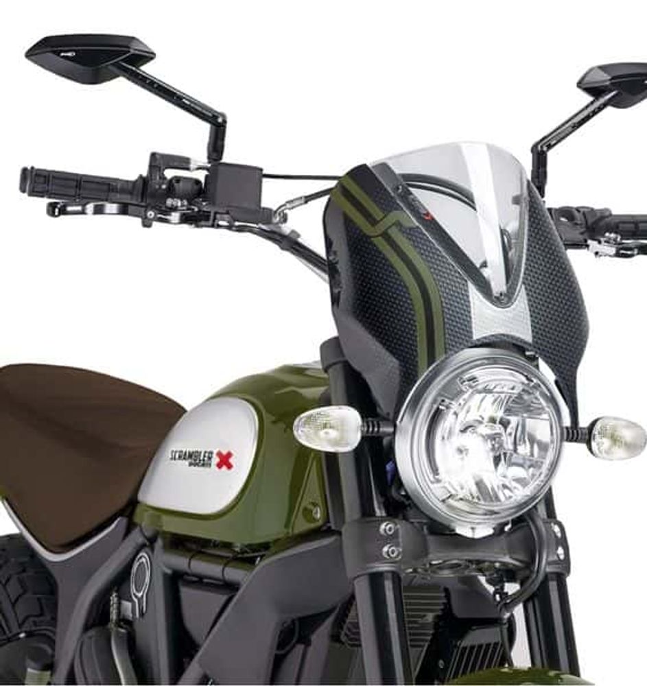 PUIG 8192W Retrovision  passend fuer DUCATI SCRAMBLER ICON Transparent