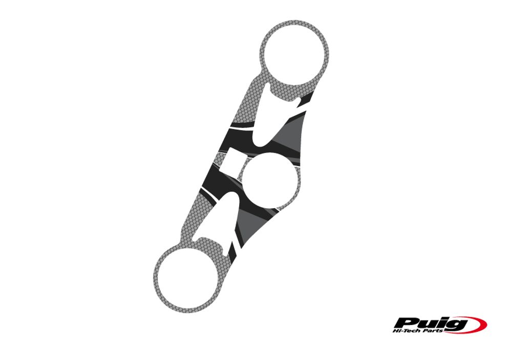 PUIG 6964U Radikal Yoke Protector  passend fuer HONDA CBR1000RR FIREBLADE Grau