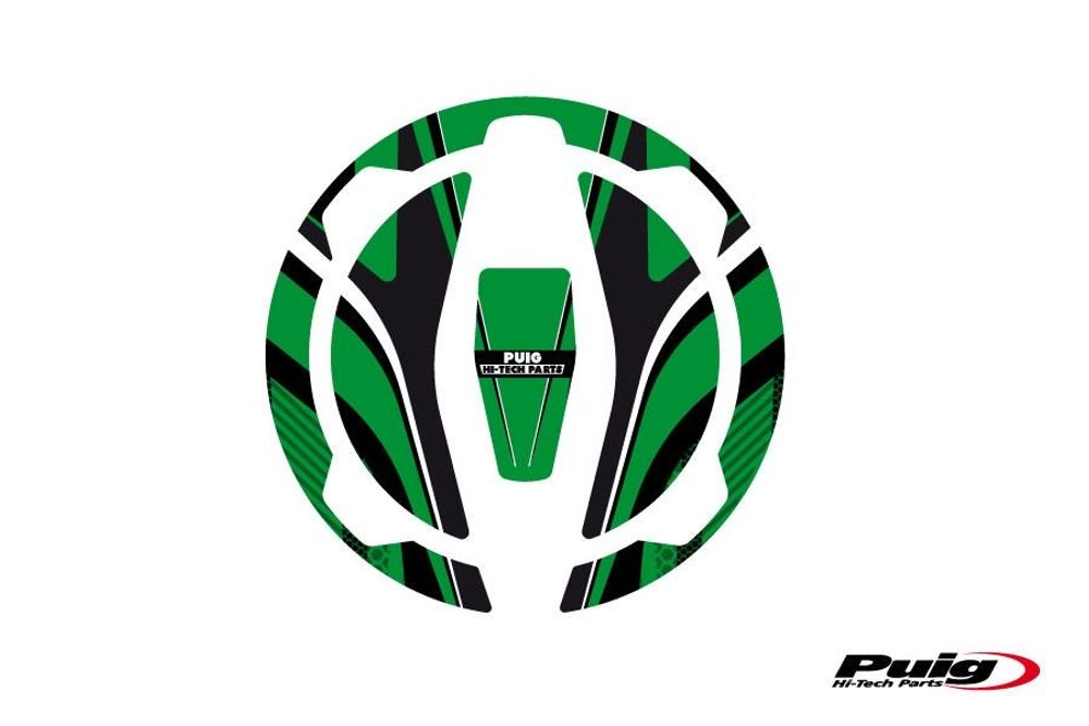 PUIG 9362V Tankdeckelabdeckungen Radikal  passend fuer KAWASAKI VERSYS-X 300 Grün