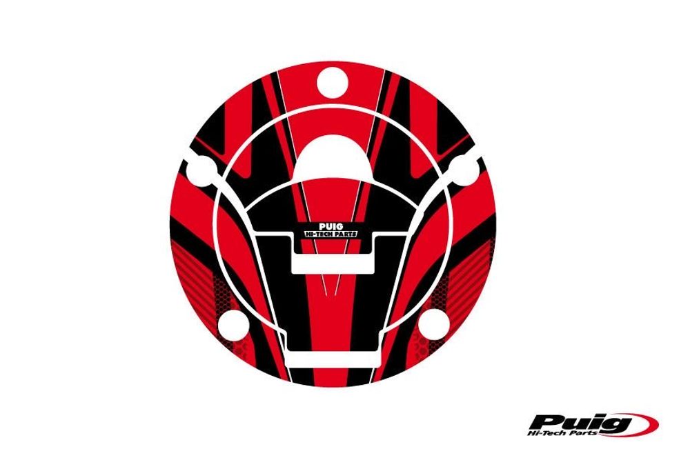 PUIG 6304R Tankdeckelabdeckungen Radikal  passend fuer DUCATI MONSTER 1200 S Rot