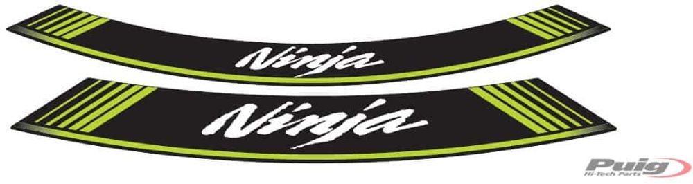 PUIG 5528V Rim Strips Specials  passend fuer KAWASAKI NINJA 250R Grün