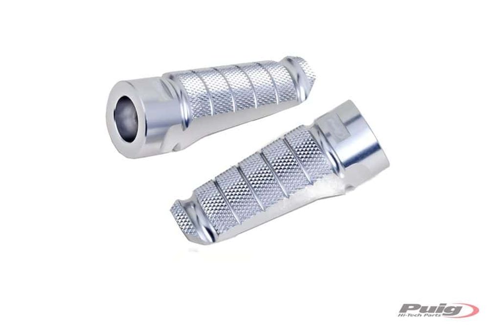PUIG 6301P Racing Fußrasten  passend fuer YAMAHA T-MAX 560 TECH MAX Silber