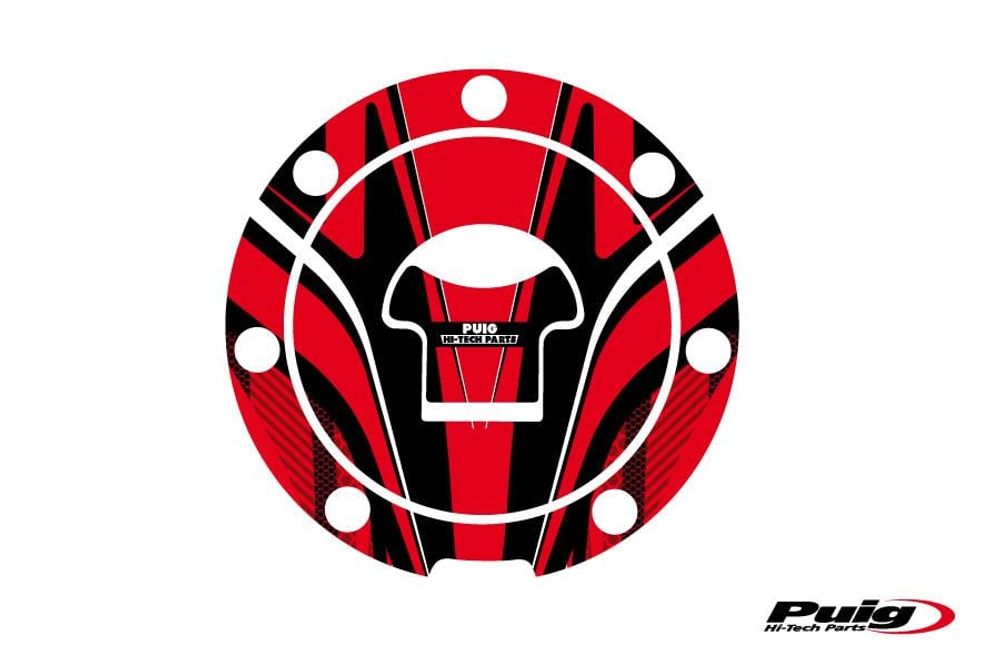 PUIG 6308R Tankdeckelabdeckungen Radikal  passend fuer HONDA CBR1000F Rot