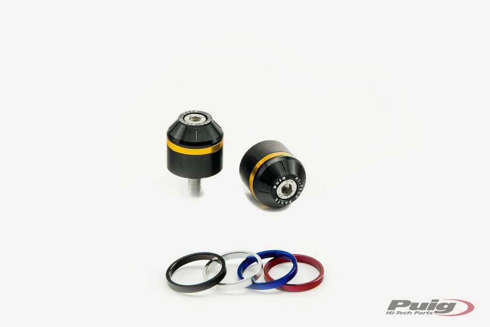 PUIG 8805N Kurze Lenkerendgewichte mit Ring  passend fuer BMW G310R Schwarz