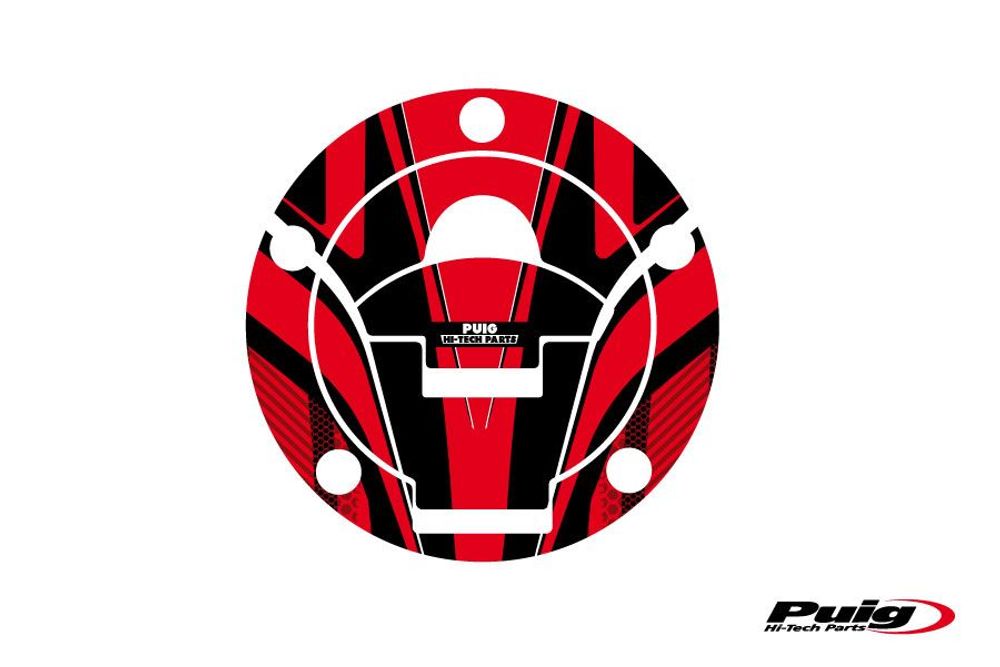 PUIG 6304R Tankdeckelabdeckungen Radikal  passend fuer DUCATI MONSTER 1200 S Rot