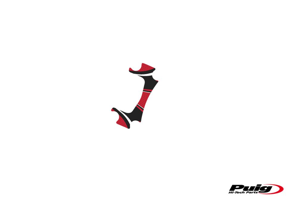 PUIG 6957R Radikal Yoke Protector  passend fuer KAWASAKI ER-6N Rot