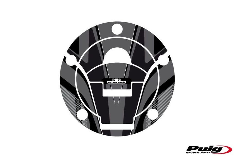 PUIG 6304U Tankdeckelabdeckungen Radikal  passend fuer DUCATI MONSTER 1200 S Grau