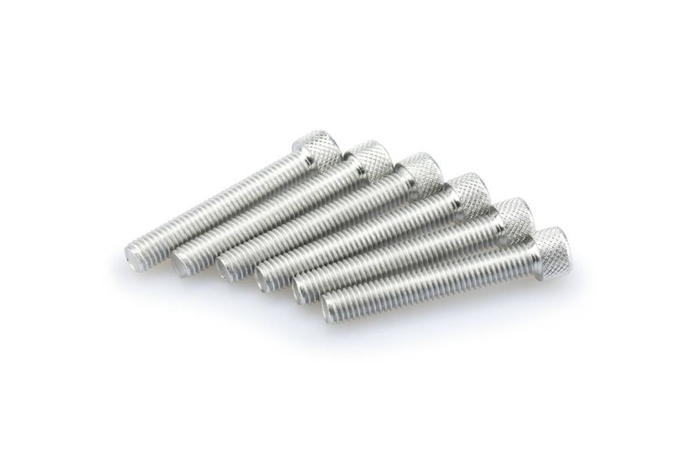PUIG 0524P Muttern aus Anodisierten Aluminium  passend fuer UNIVERSAL UNIVERSAL Silber