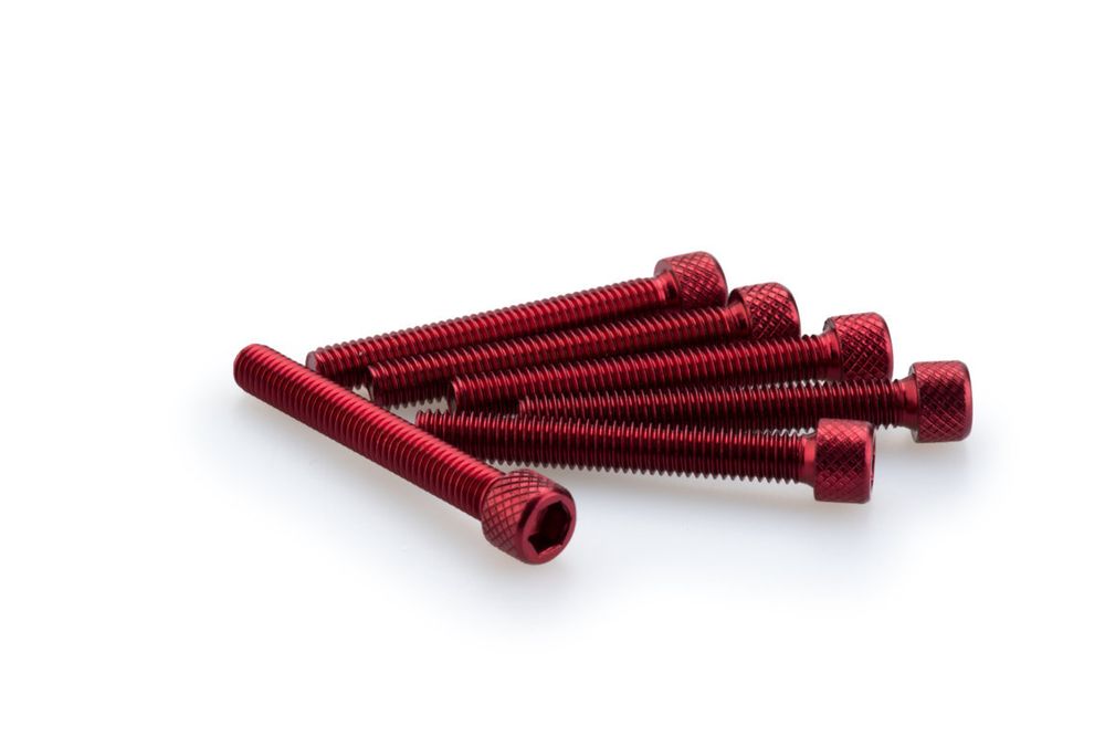 PUIG 0370R Muttern aus Anodisierten Aluminium  passend fuer UNIVERSAL UNIVERSAL Rot