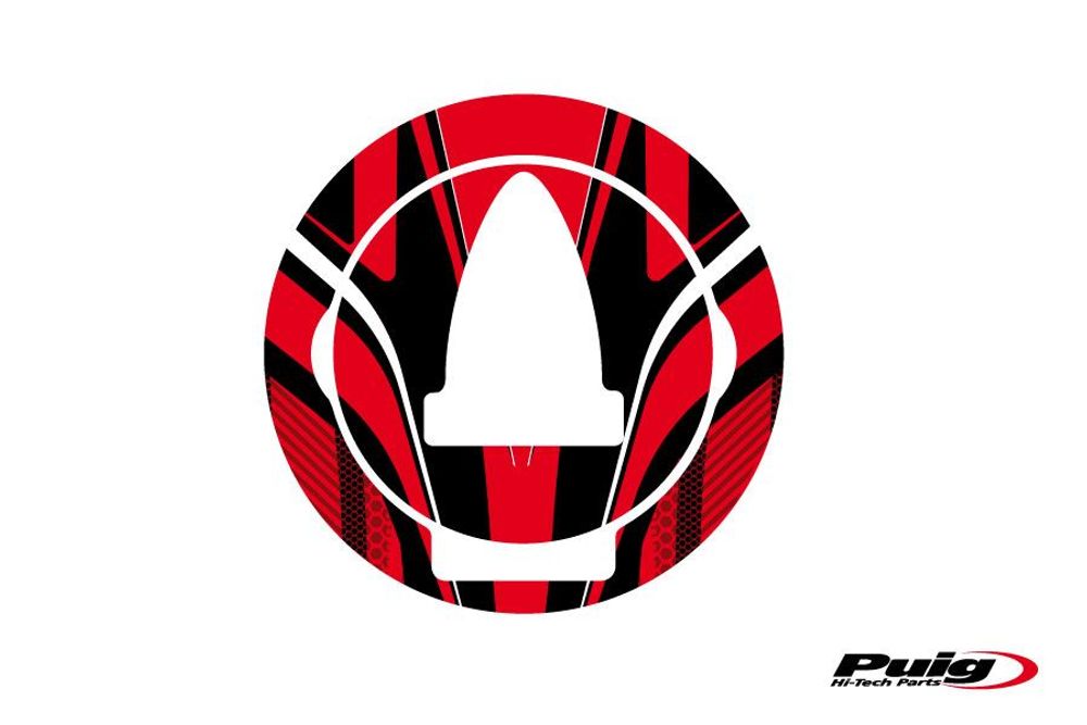 PUIG 6296R Tankdeckelabdeckungen Radikal  passend fuer APRILIA RS125 Rot