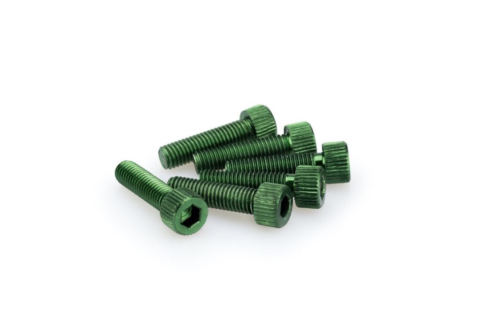 PUIG 0473V Muttern aus Anodisierten Aluminium  passend fuer UNIVERSAL UNIVERSAL Grün