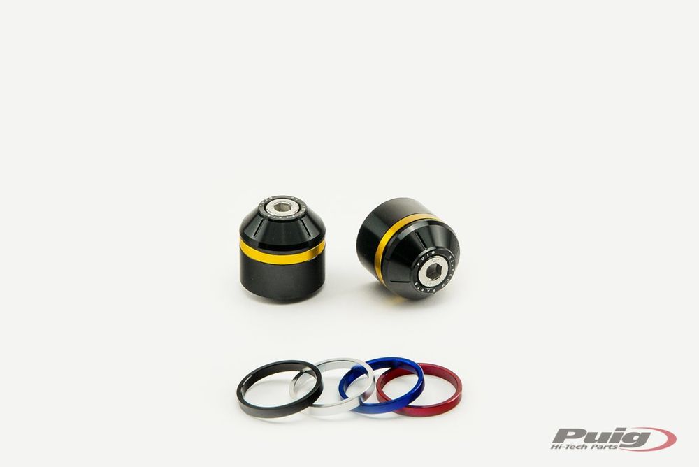 PUIG 8842N Kurze Lenkerendgewichte mit Ring  passend fuer KAWASAKI ZX-10R Schwarz
