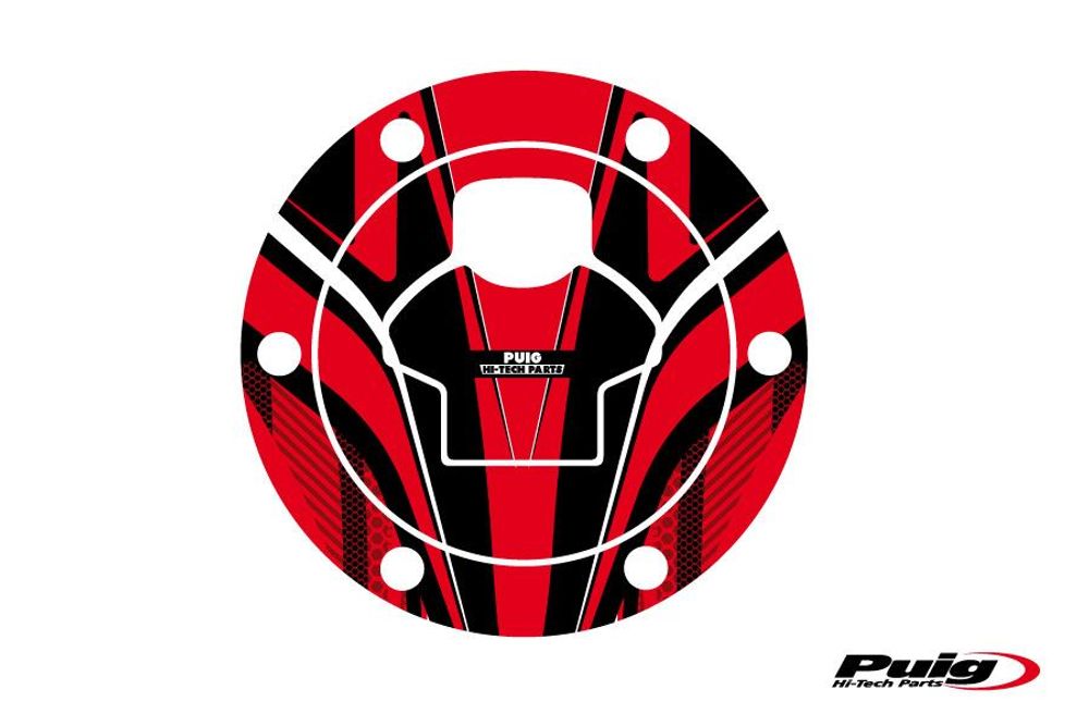 PUIG 6298R Tankdeckelabdeckungen Radikal  passend fuer BMW F650 Rot
