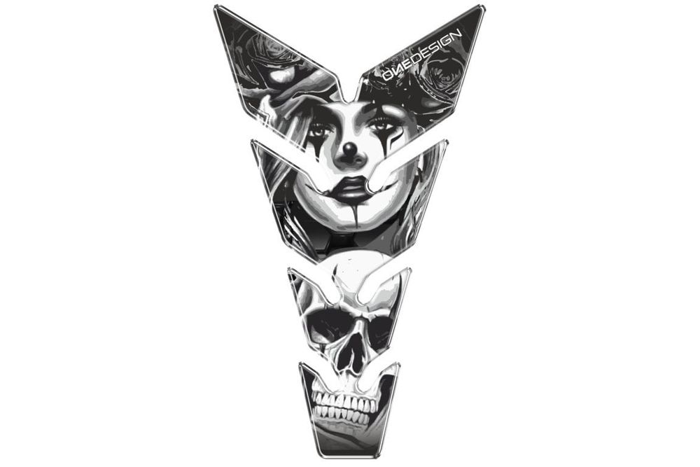 PUIG 21435N Skull & Poker Tankschutz  passend fuer HONDA NT650V DEAUVILLE Schwarz