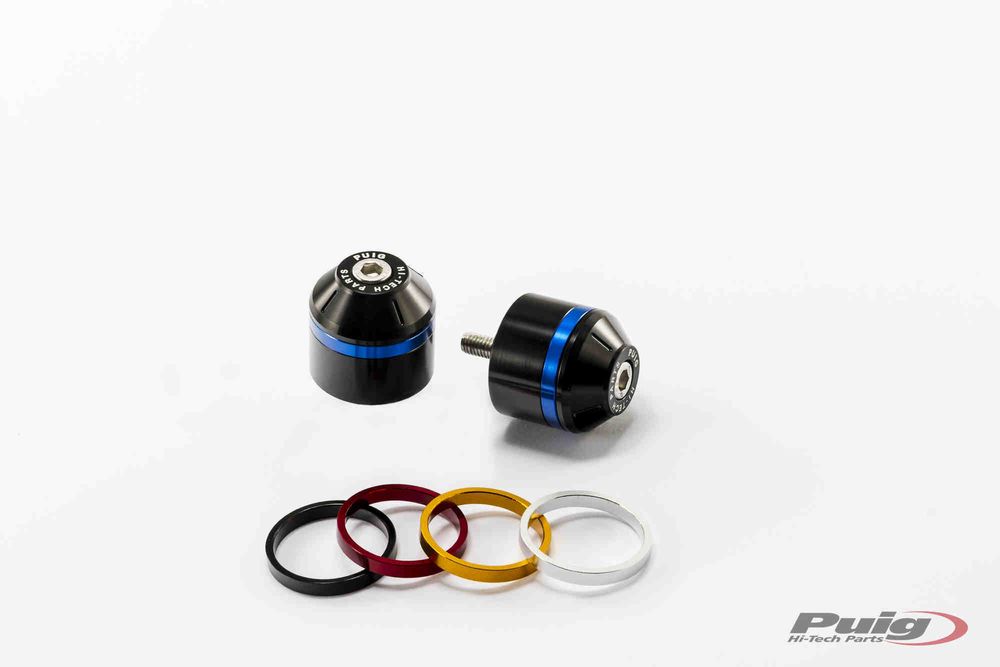 PUIG 8159N Kurze Lenkerendgewichte mit Ring  passend fuer TRIUMPH TIGER SPORT 1050 Schwarz