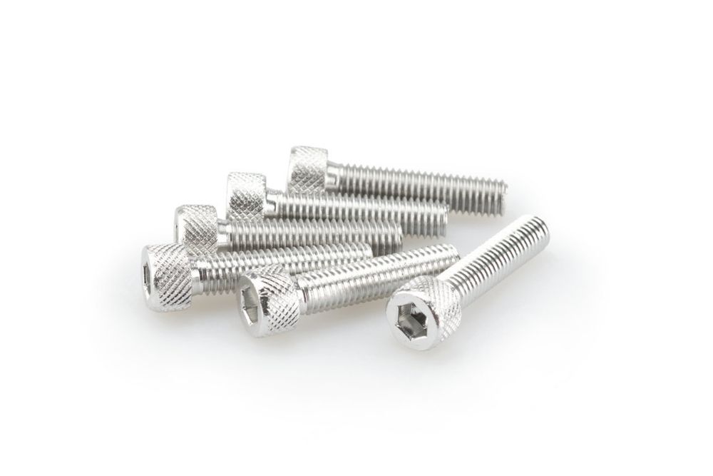PUIG 0500P Muttern aus Anodisierten Aluminium  passend fuer UNIVERSAL UNIVERSAL Silber