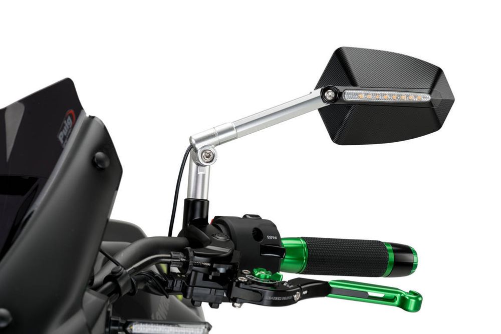 PUIG 016DN GTI Rückspiegel  passend fuer KAWASAKI Z750 Schwarz