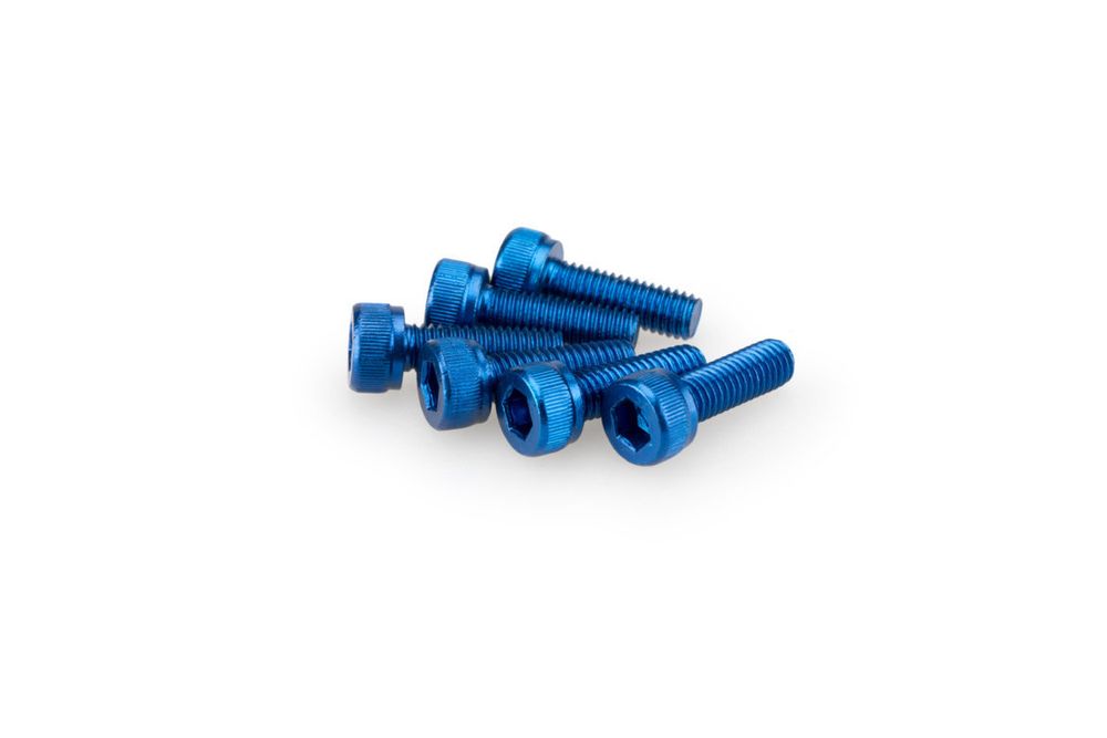 PUIG 0146A Muttern aus Anodisierten Aluminium  passend fuer UNIVERSAL UNIVERSAL Blau