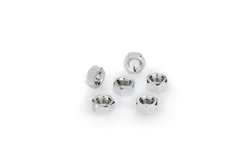 PUIG 0763P Muttern aus Anodisierten Aluminium  passend fuer UNIVERSAL UNIVERSAL Silber