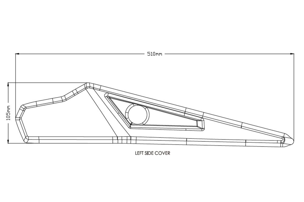 PUIG 9791J Seitendeckel  passend fuer BMW F850GS Mattschwarz