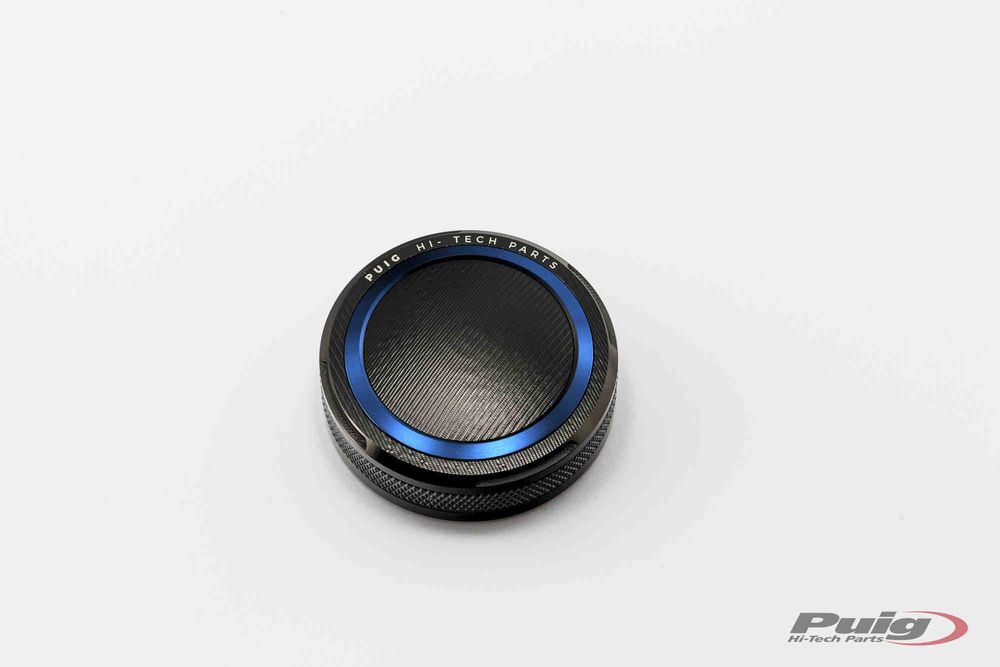 PUIG 9264A Vorderer Bremsflüssigkeitsbehälterdeckel  passend fuer SUZUKI GSX-R750 Blau