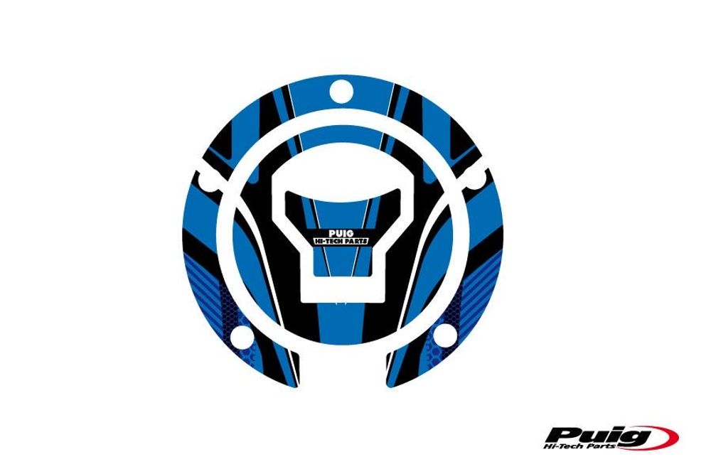 PUIG 7572A Tankdeckelabdeckungen Radikal  passend fuer HONDA CROSSRUNNER Blau
