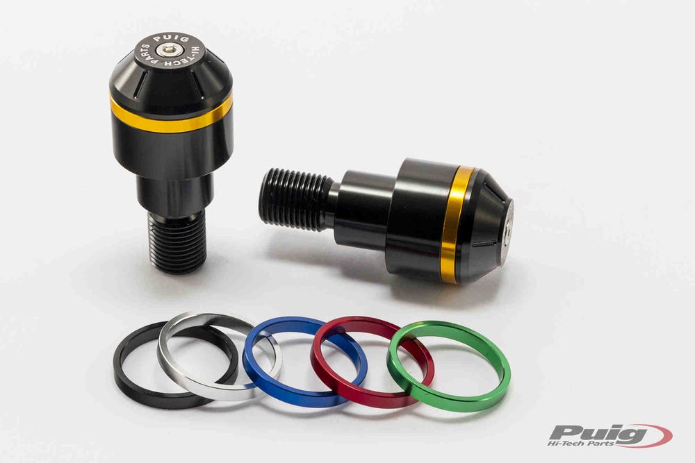 PUIG 8170N Kurze Lenkerendgewichte mit Ring  passend fuer YAMAHA XJR1300 Schwarz