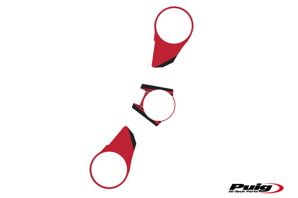 PUIG 9172R Radikal Yoke Protector  passend fuer APRILIA RSV4 R Rot