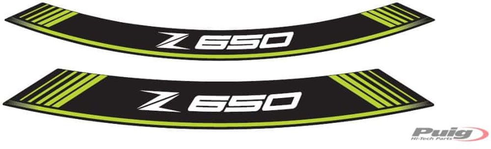 PUIG 9290V Rim Strips Specials  passend fuer KAWASAKI Z650 Grün